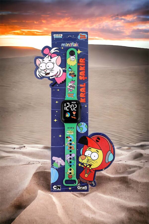 Miniflak Kral Sakir Licensed KS5091 Green Led Digital Kids Watch