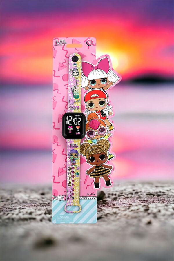 L.O.L. Surprise! Miniflak Licensed Digital Kids Watch – Pink & Yellow LED (LOL5089)