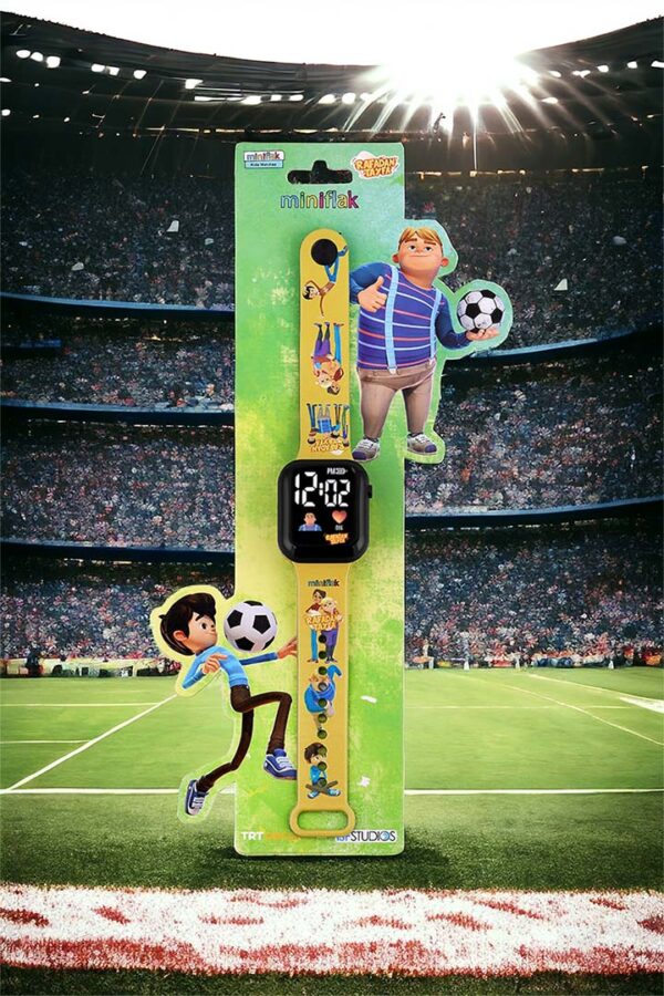 Miniflak Rafadan Tayfa Licensed Digital Kids Watch – Yellow LED, Football Theme (RF5089)