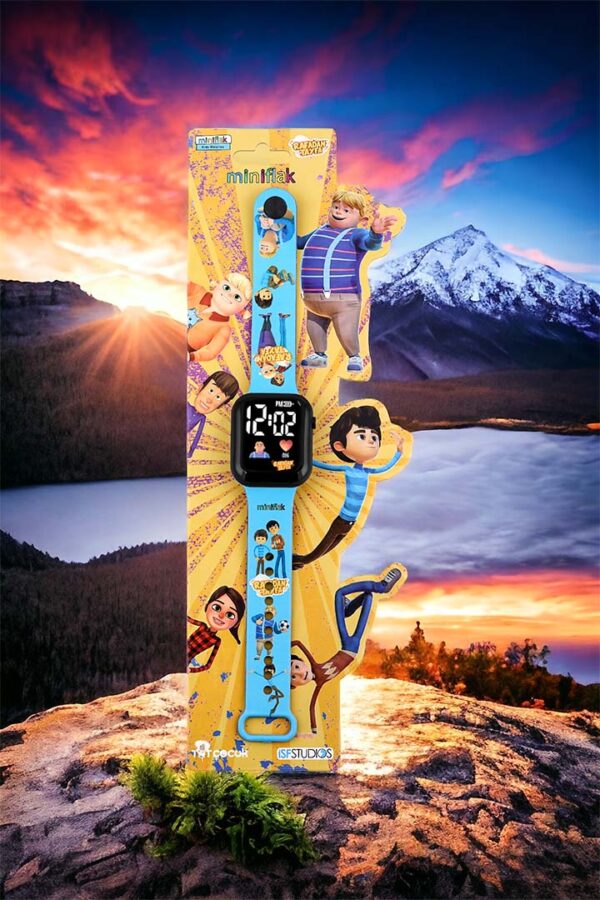 Miniflak Rafadan Tayfa Licensed Digital Kids Watch – Blue LED, Blue & Yellow Theme (RF5091)